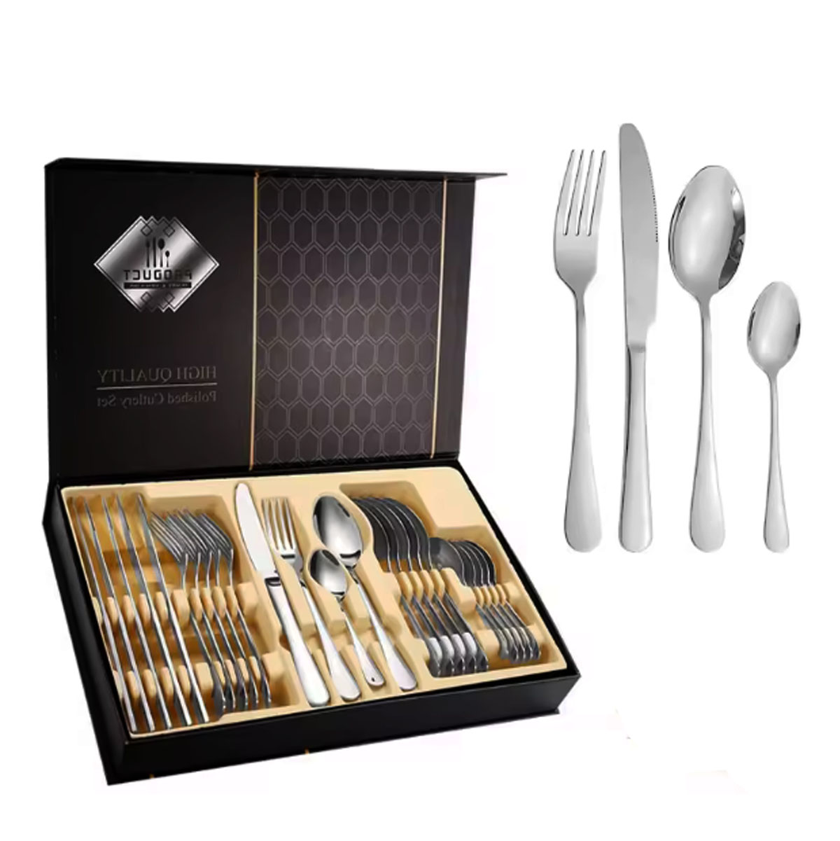 Miniatura 3 de Set de cubiertos Juego de Vajilla x 24